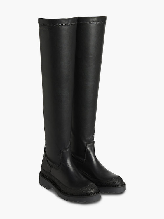 Módní Combat kozačky, Černá barva, 2022