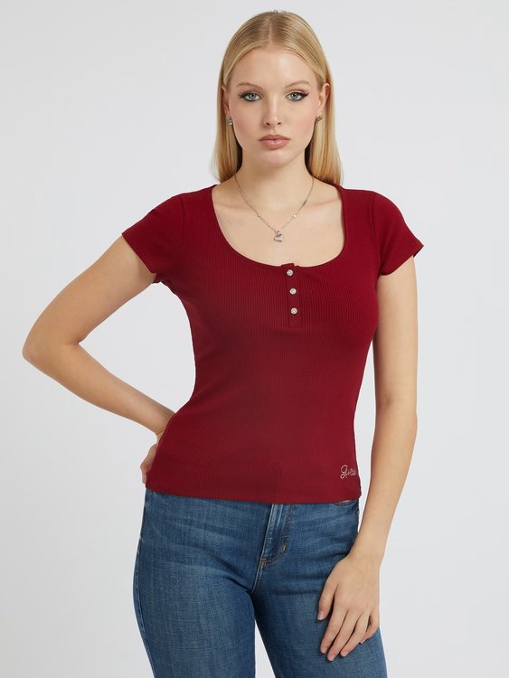 GUESS – Karlee top, Červená barva