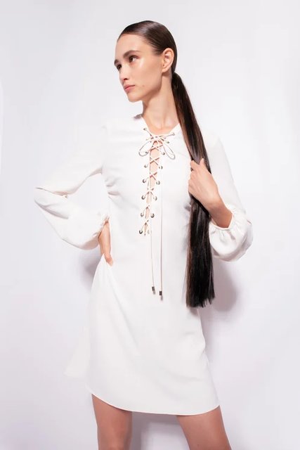 Módní Affabile šaty, Bílá barva, 2023