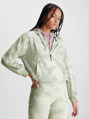 Calvin Klein Performance – Anorak větrovka, Zelená barva