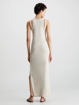 Silk Tank šaty – Calvin Klein, Krémová barva Ženy