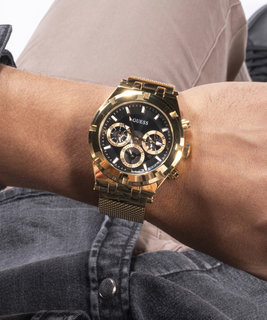 GUESS, Zlatá barva Continental hodinky