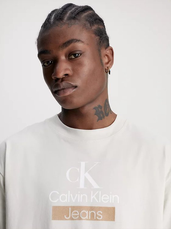 Luxusní Stacked Archival triko, Bílá, Krémová barva, S, M, L, XL