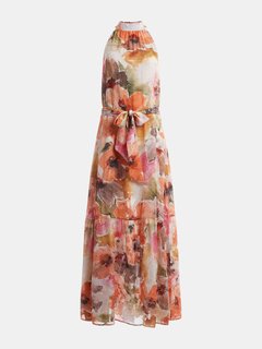 Luxusní Katia šaty, Multi, Oranžová barva, S, M