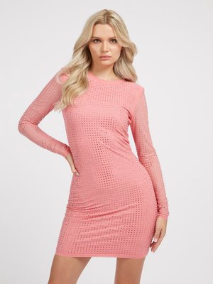 Estelle šaty – GUESS, Růžová barva Ženy