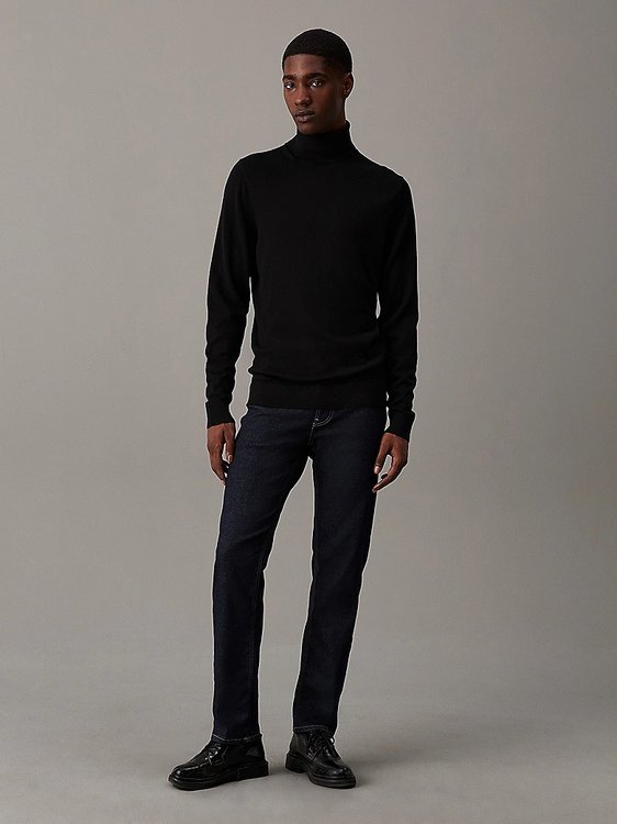 Luxusní Merino svetr, Černá barva, S, M, L, XL, XXL