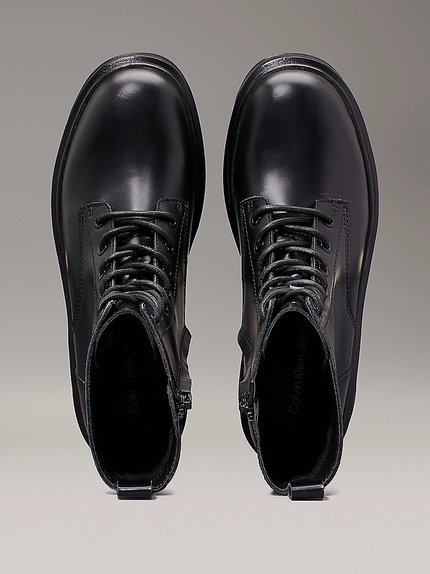 Módní Flatform High biker obuv, Černá barva, 2024