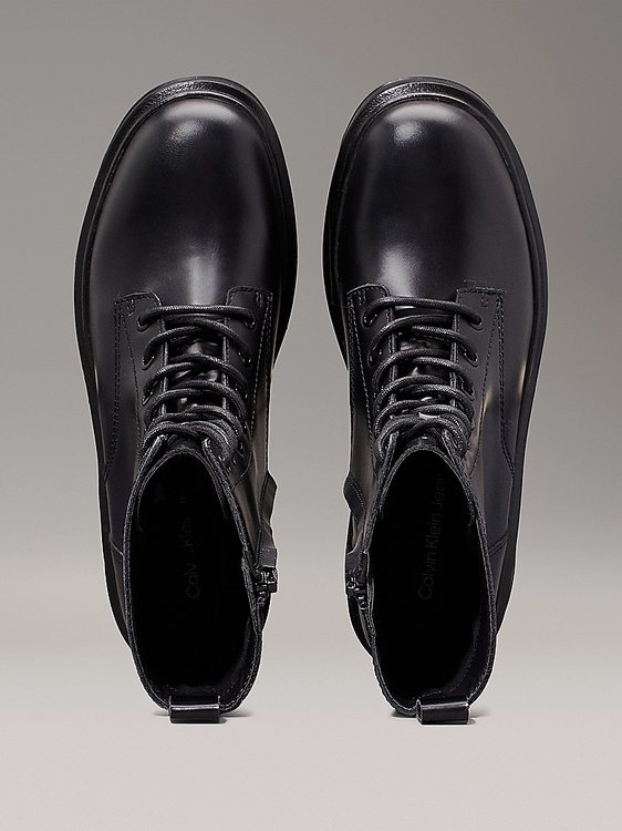 Módní Flatform High biker obuv, Černá barva, 2024