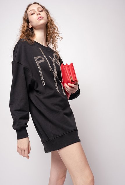 Organic logo mikinové šaty Černá barva Ženy, Ženy