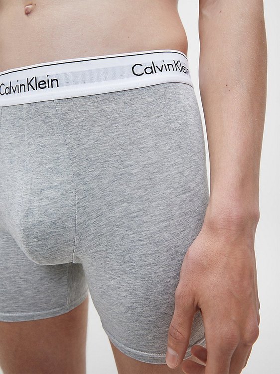 Luxusní Modern Cotton boxerky 2ks, Černá, Šedá barva, S, M, L, XL