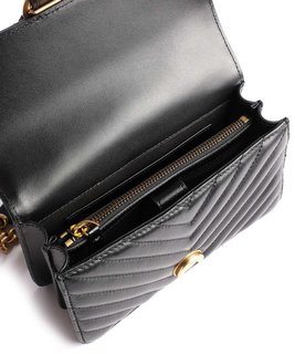 Luxusní Love mini kabelka, Černá barva, U