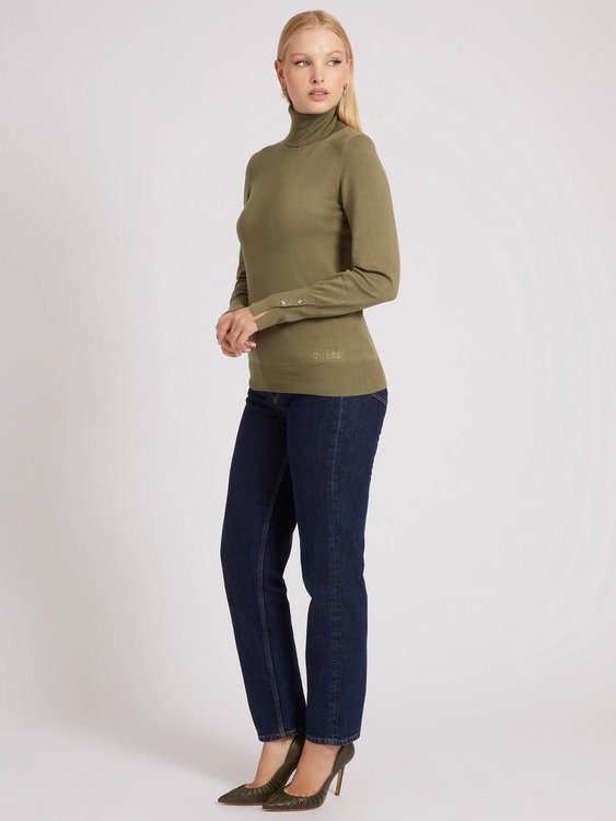 Módní Paule svetr, Khaki barva, 2022