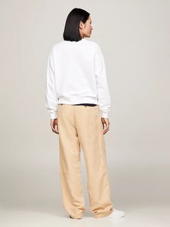 Luxusní Reg Flag Script svetr, Bílá barva, XS, S, M, L