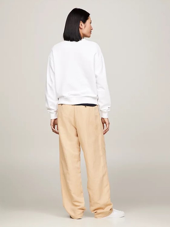 Luxusní Reg Flag Script svetr, Bílá barva, XS, S, M, L