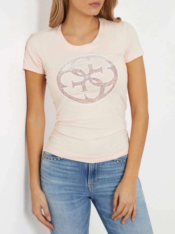 Luxusní 4G Logo triko, Růžová barva, XS, S, M, L