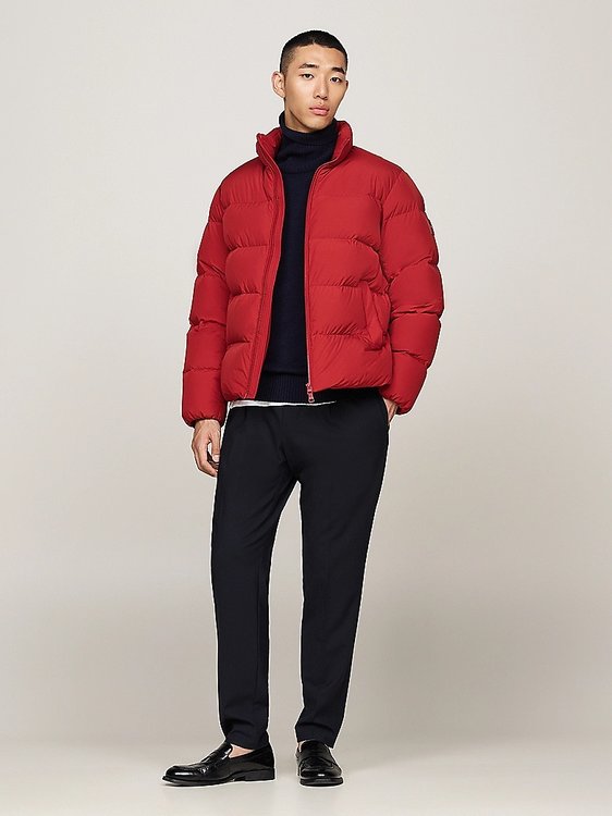 Down Puffer bunda – Tommy Hilfiger, Červená barva Muži