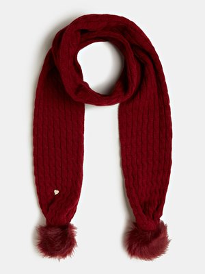 Pom-Pom šála – Guess, Vínová barva Ženy, Ženy