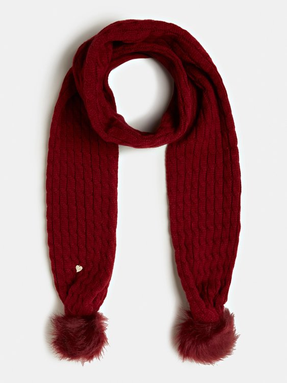 Pom-Pom šála – Guess, Vínová barva Ženy, Ženy