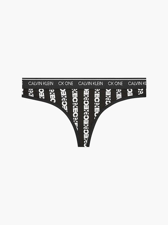 CK One tanga – Calvin Klein Underwear, Bílá, Černá barva Ženy