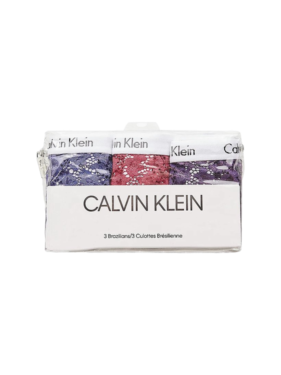 Calvin Klein Underwear – Carousel brazilky 3ks, Červená, Fialová, Modrá barva