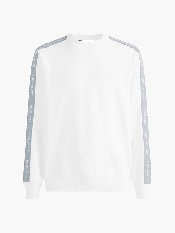 Calvin Klein Jeans, Bílá barva Contrast tape mikina