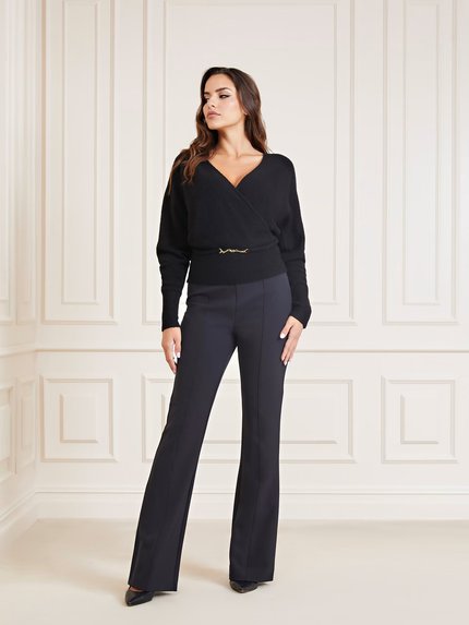 Módní Monique svetr, Černá barva, 2022