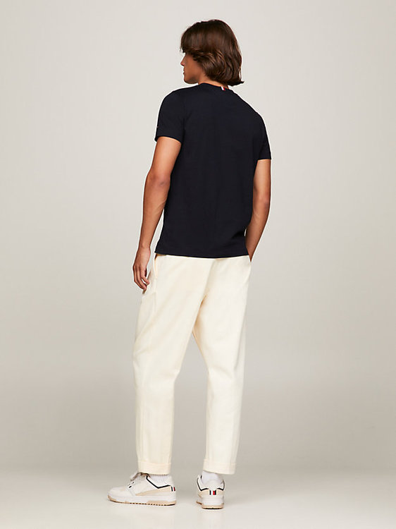 Módní Emblem triko, Modrá barva, 2024