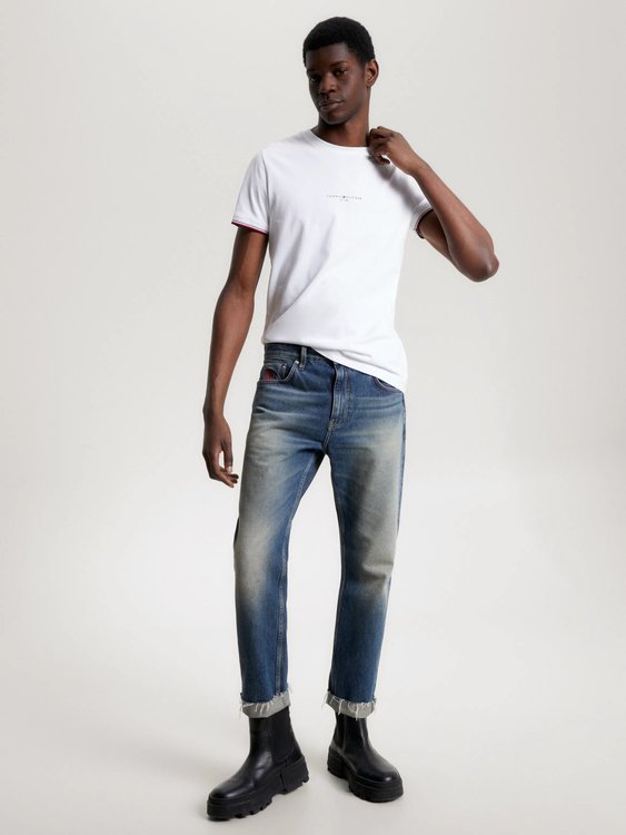 Tommy Logo Tipped triko – Tommy Hilfiger, Bílá barva Muži