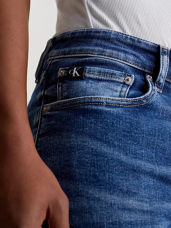 Módní Skinny jeans, Modrá barva, 2024