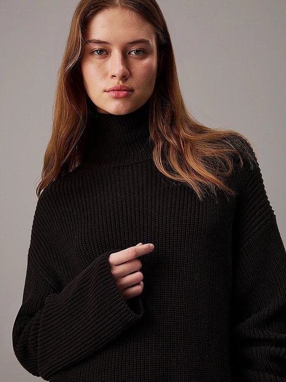 Módní Chunky Loose šaty, Černá barva, 2024