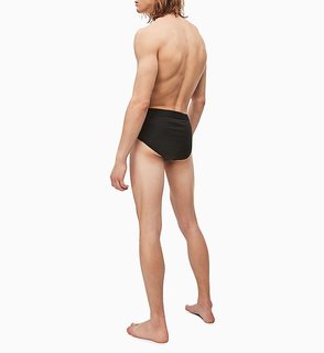 Luxusní Slipy Ck Black, Černá barva, L