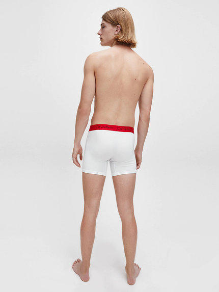 Módní Stretch Boxery, Bílá, Červená barva, BASIC                                   