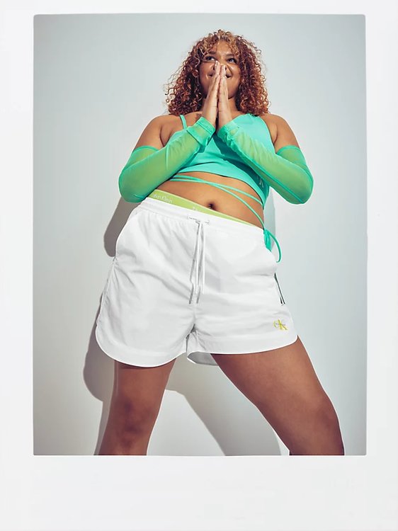 Módní Monologo Nylon šortky, Bílá barva, 2023 1