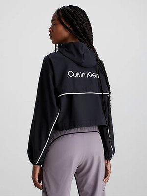 Cropped větrovka – Calvin Klein Performance, Černá barva Ženy