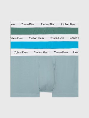 Calvin Klein Underwear – Cotton Stretch boxery 3ks, Modrá barva