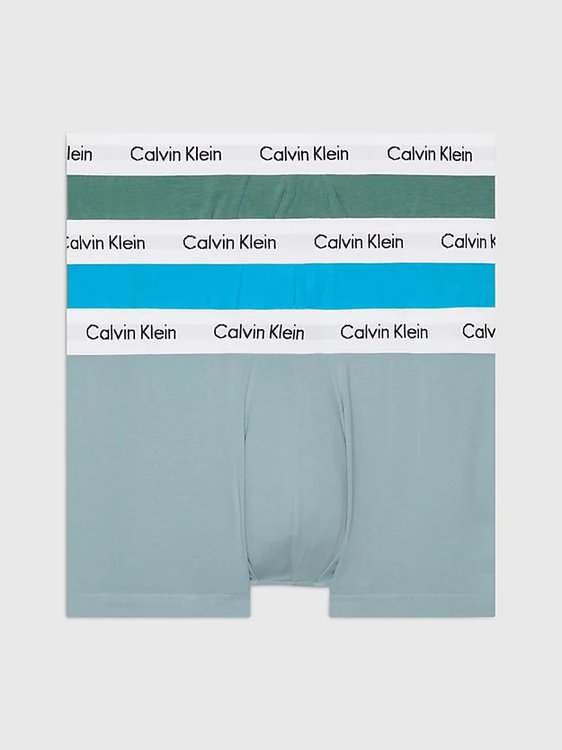 Calvin Klein Underwear – Cotton Stretch boxery 3ks, Modrá barva