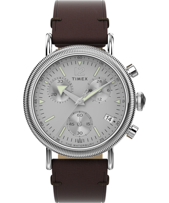 TIMEX – Waterbury hodinky, Hnědá, Stříbrná barva