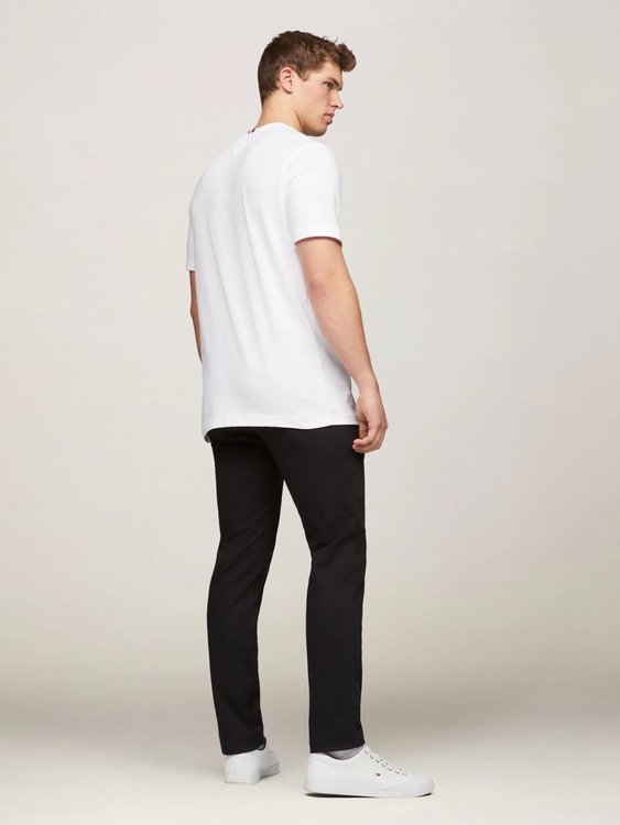 Módní Chest Stripe triko, Bílá barva, 2024