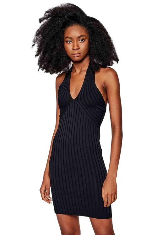 Módní Addy šaty, Černá barva, 2021