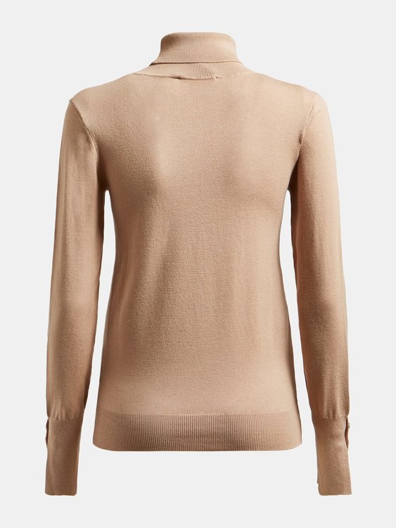 Módní Rolákový svetr, Béžová barva, 2021 1