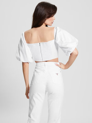 Jun top – GUESS, Bílá barva Ženy