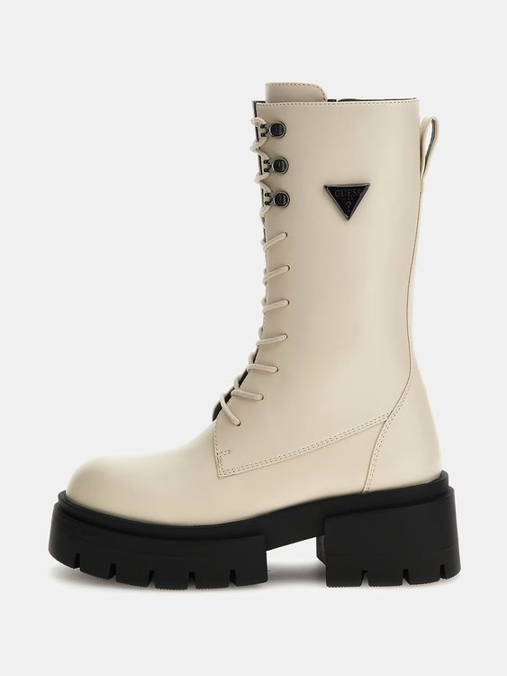 Lillian kozačky – GUESS, Krémová barva Ženy