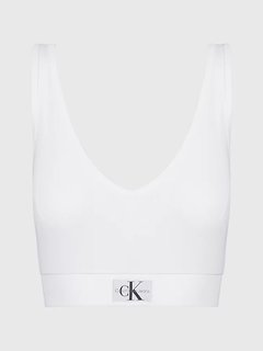 Woven Label Rib top Bílá barva Ženy