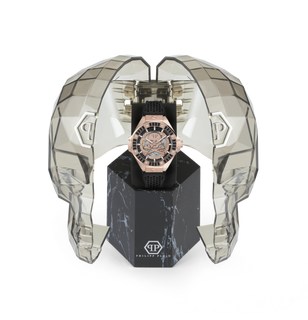 Luxusní $KELETON ROYAL hodinky, Černá, Růžové zlato barva, UNI