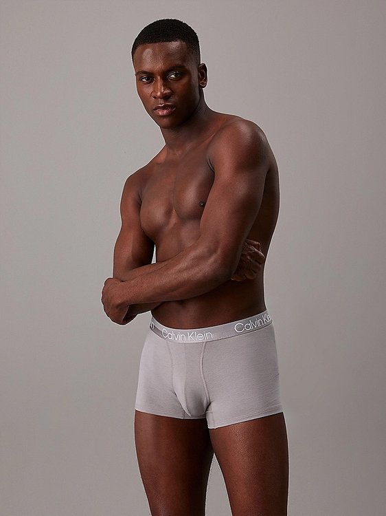 Structure Cotton boxery 3ks – Calvin Klein Underwear, Červená, Modrá, Šedá barva Muži