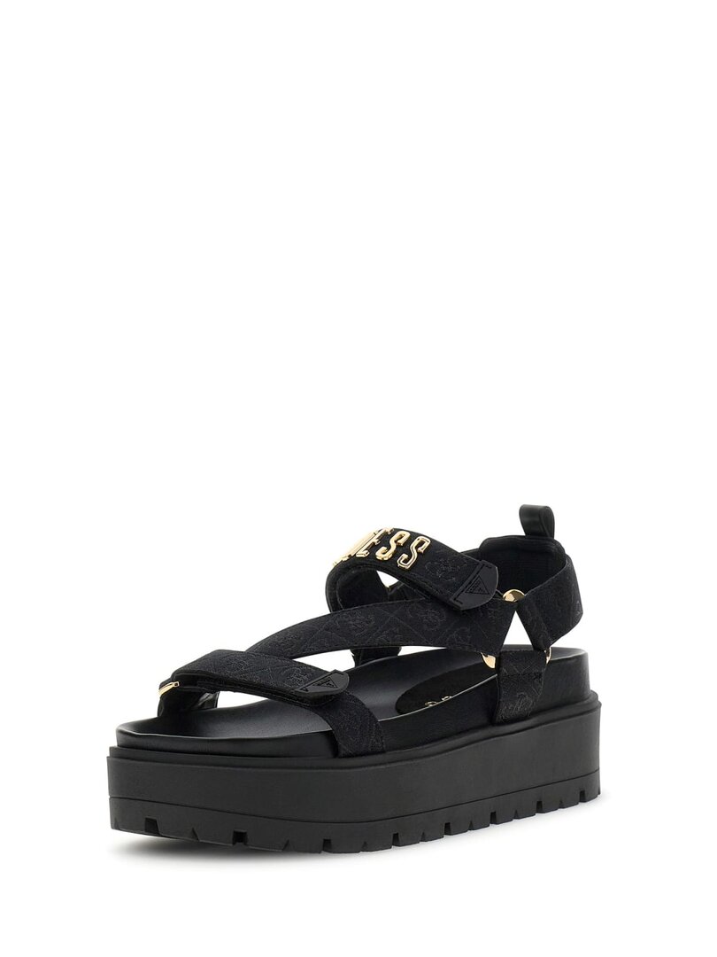 GUESS – FLJFTTFAL03-BLACK KLÍNOVÉ SANDÁLY
