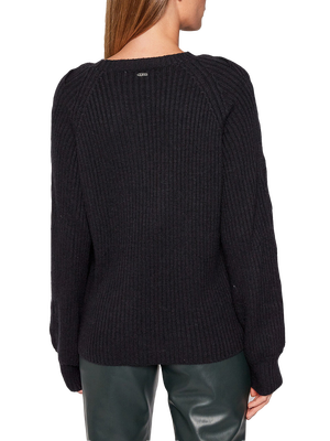 Módní Jodie svetr, Černá barva, 2021