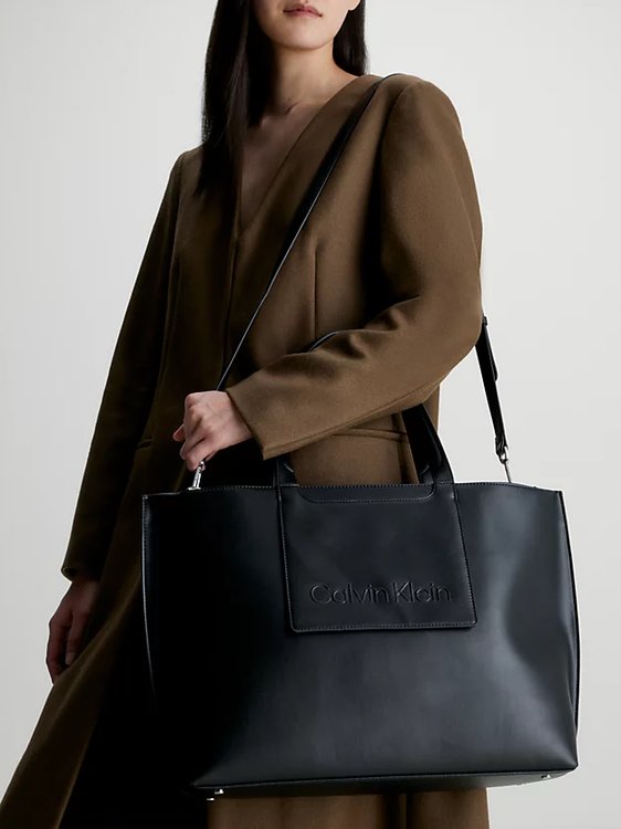 Luxusní Set Shopper kabelka, Černá barva, OS