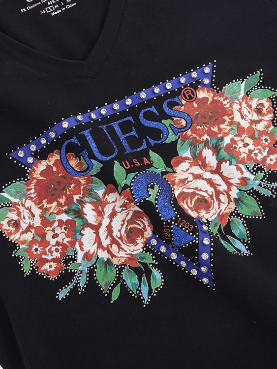 Luxusní Roses Triangle triko, Černá barva, XS, S, M, L