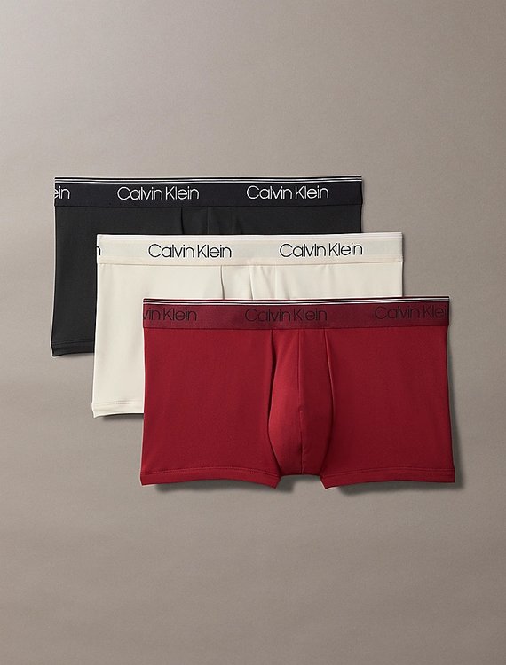 Calvin Klein Underwear – Micro Stretch boxery 3ks, Bílá, Černá, Červená barva